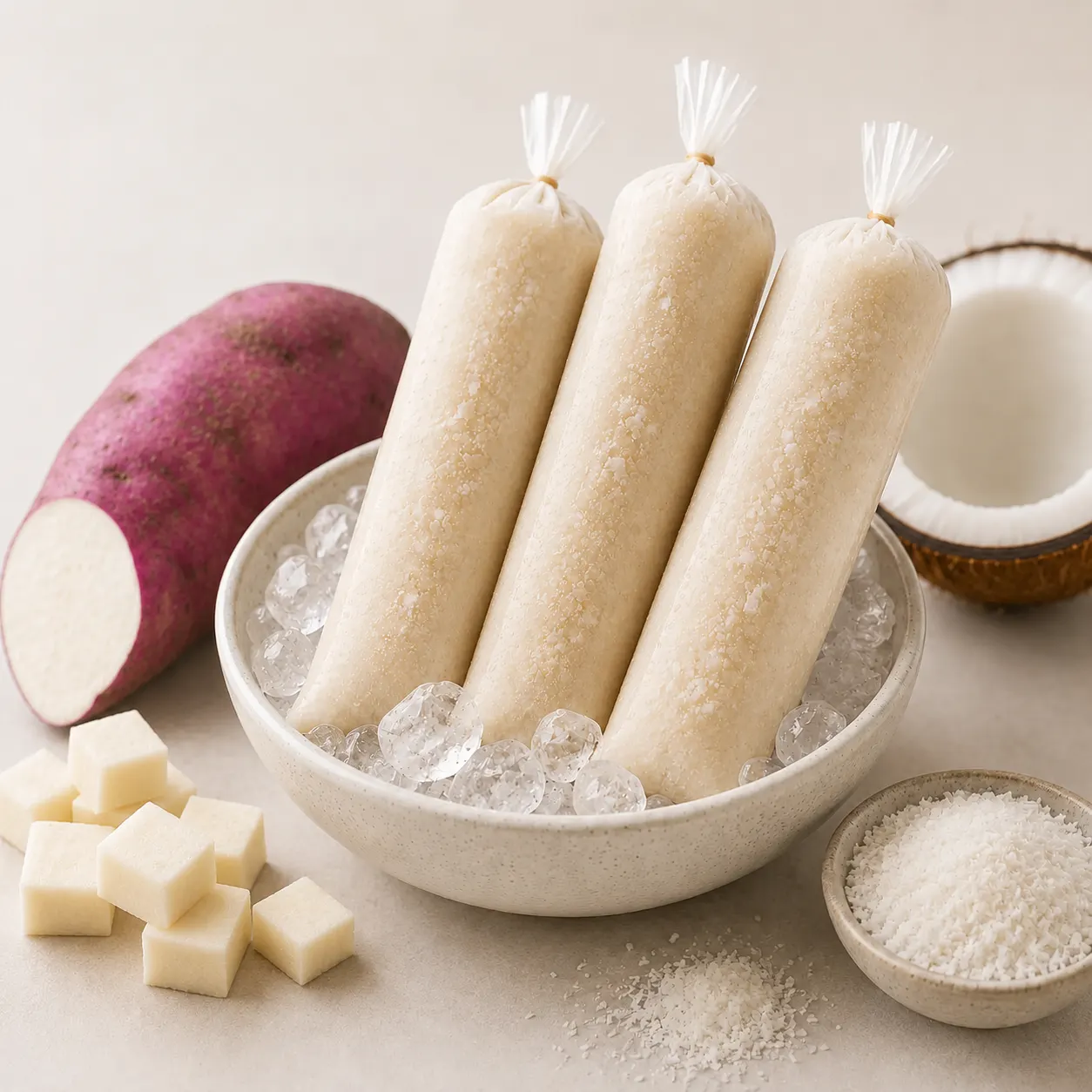 Helado de batata dominicano